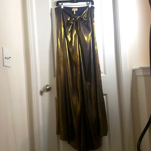 Metallic Formal Dress Anthropologie Verb by Pallavi Singhee Gold Maxi Dress